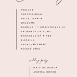 "Aesthetic" - Wedding Programs in Blush by Liz Conley - Detail
