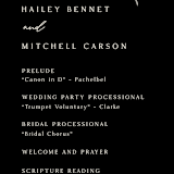 "Meander" - Wedding Programs in Obsidian by Kaydi Bishop - Detail