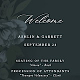 "Peaceful Garden" - Wedding Programs in Deep Sea by Jill Means - Detail