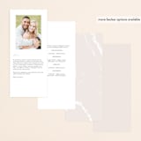 "Handwritten" - Wedding Programs in Obsidian by Jennifer Postorino - Back of Card Options