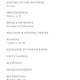 "Handwritten" - Wedding Programs in Obsidian by Jennifer Postorino - Detail