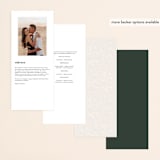 "Artsy Minimal" - Wedding Programs in Forest by Melanie Severin - Back of Card Options