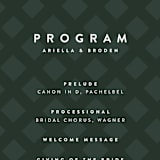 "Artsy Minimal" - Wedding Programs in Forest by Melanie Severin - Detail