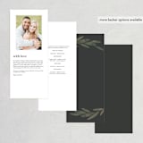 "Modern Leaves" - Wedding Programs in Smoked by Shannon Chen of Four Wet Feet Studio - Back of Card Options