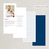 "Vogue" - Wedding Programs in Navy by Genna Blackburn - Back of Card Options