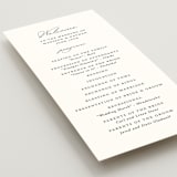 "Organza" - Wedding Programs in Linen by Jill Means - Detail