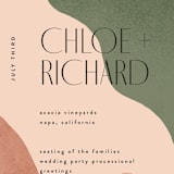 "Abstract" - Wedding Programs in Desert by Kelly Schmidt - Detail