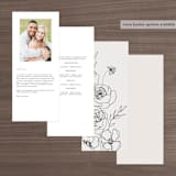 "stylist script" - Wedding Programs in Ivory by Cass Loh - Back of Card Options