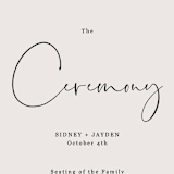 "stylist script" - Wedding Programs in Ivory by Cass Loh - Detail