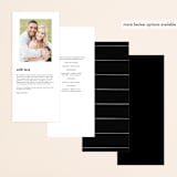 "In this together" - Wedding Programs in Black Tie by Lea Delaveris - Back of Card Options
