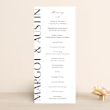 "Margot" - Wedding Programs in Midnight by Lauren Chism - Front