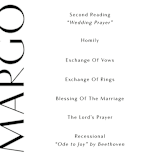 "Margot" - Wedding Programs in Midnight by Lauren Chism - Detail