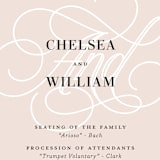 "AND" - Wedding Programs in Sunkissed by Jill Means - Detail