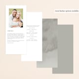 "Frame" - Wedding Programs in Granite by Lori Wemple - Back of Card Options