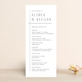 "Narrative" - Wedding Programs in Frost by Jennifer Wick - Front
