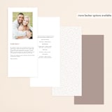 "Foundry" - Wedding Programs in Rose Quartz by Kristie Kern - Back of Card Options