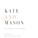 "Foundry" - Wedding Programs in Rose Quartz by Kristie Kern - Detail