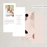 "Eternity Script" - Wedding Programs in Blush by Michelle Taylor - Back of Card Options