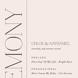 "Landscape" - Wedding Programs in Champagne by Kelly Schmidt - Detail