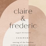 "Arches" - Wedding Programs in Terracotta by Kelly Schmidt - Detail