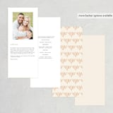 "Unity" - Wedding Programs in Burnt Sienna by Jen Owens - Back of Card Options