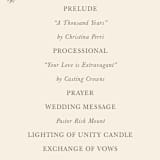 "Unity" - Wedding Programs in Burnt Sienna by Jen Owens - Detail
