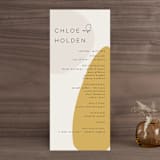 "Organic shapes" - Wedding Programs in Mustard by Morgan Kendall - Front