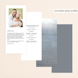 "Romantic Watercolor" - Wedding Programs in Mist by Sparkvites - Back of Card Options