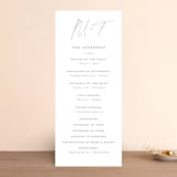 "Ethereal Names" - Wedding Programs in Plum by Carolyn MacLaren - Front