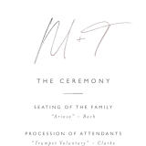 "Ethereal Names" - Wedding Programs in Plum by Carolyn MacLaren - Detail