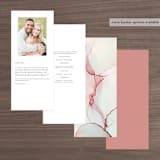 "opalescent" - Wedding Programs in Chalcedony by Erin Deegan - Back of Card Options