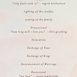 "opalescent" - Wedding Programs in Chalcedony by Erin Deegan - Detail