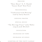 "Wesleyan Hill" - Wedding Programs in Wildflower by Jennifer Wick - Detail