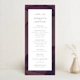 "Petalis" - Wedding Programs in Velvet by Christie Garcia - Front
