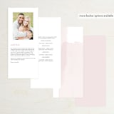 "Painterly" - Wedding Programs in Blush by Kelly Schmidt - Back of Card Options