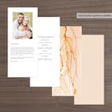 "Sandstone" - Wedding Programs in Topaz by Erin Deegan - Back of Card Options
