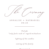 "Sandstone" - Wedding Programs in Topaz by Erin Deegan - Detail