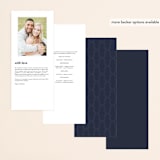 "Mystique" - Wedding Programs in Ocean by Lisa McLean - Back of Card Options