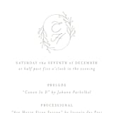 "Essential" - Wedding Programs in Mist by Design Lotus - Detail