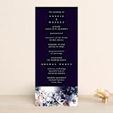 "Floral Cascade" - Wedding Programs in Navy by Phrosné Barwood - Front