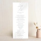 "Faded Palm" - Wedding Programs in Mist by Lauren Chism - Front