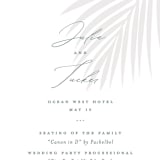 "Faded Palm" - Wedding Programs in Mist by Lauren Chism - Detail