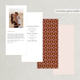 "There Will Be a Party" - Wedding Programs in Terra Cotta by Amy Payne - Back of Card Options