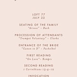 "There Will Be a Party" - Wedding Programs in Terra Cotta by Amy Payne - Detail