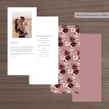 "Emyn" - Wedding Programs in Burgundy by Itsy Belle Studio - Back of Card Options