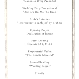 "charmed" - Wedding Programs in Honey by Jen Owens - Detail