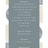 "Abstract Shapes" - Wedding Programs in Vineyard by Paden Gillette - Detail