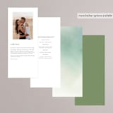"The Field Of Love" - Wedding Programs in Evergreen by Petra Kern - Back of Card Options