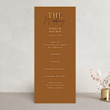 "Modern Traditionalist" - Wedding Programs in Butterscotch by Morgan Kendall - Front