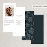 "Modern Traditionalist" - Wedding Programs in Butterscotch by Morgan Kendall - Back of Card Options